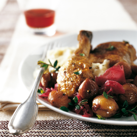 pollo barbabietole e marroni 