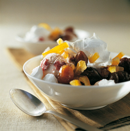 gelato scaglie di frutta candita 